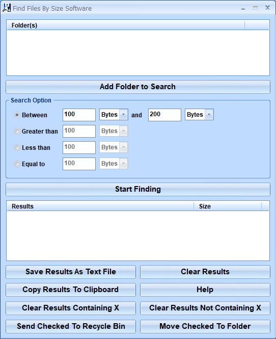 screenshot of find-files-by-size-software