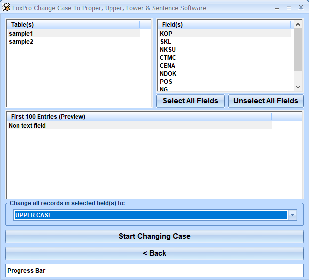 screenshot of foxpro-change-case-to-proper,-upper,-lower-and-sentence-software