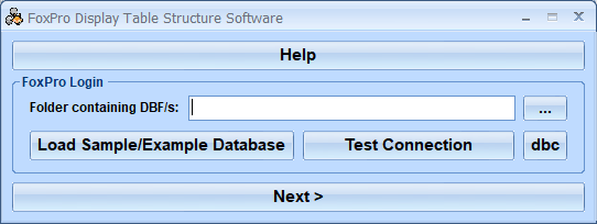 screenshot of foxpro-display-table-structure-software