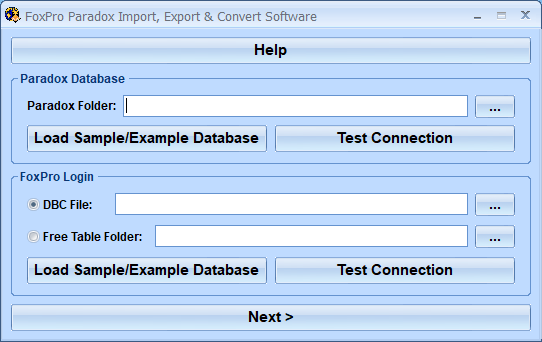 screenshot of foxpro-paradox-import,-export-and-convert-software