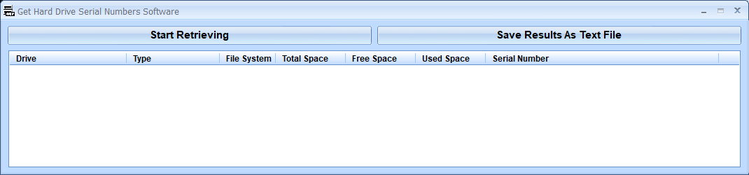 screenshot of get-hard-drive-serial-numbers-software