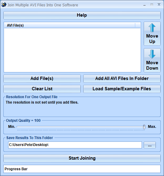 screenshot of join-multiple-avi-files-into-one-software