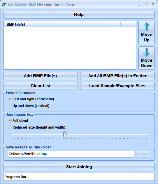 screenshot of join-multiple-bitmaps-into-one-software