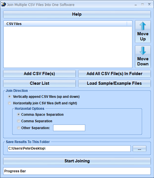 screenshot of join-multiple-csv-files-into-one-software