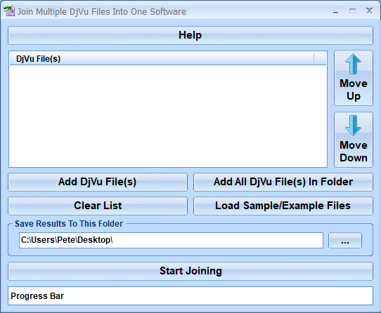 screenshot of join-multiple-djvu-files-into-one-software