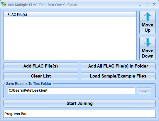 screenshot of join-multiple-flac-files-into-one-software