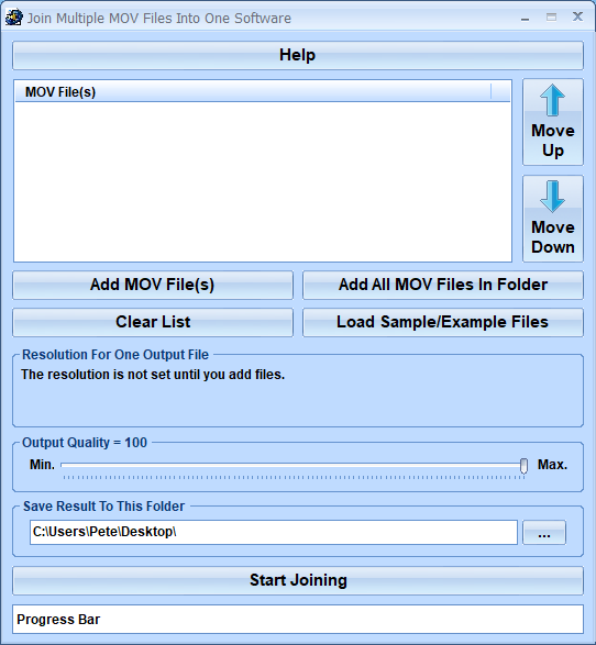 screenshot of join-multiple-mov-files-into-one-software