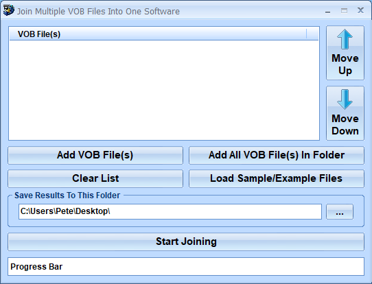 screenshot of join-multiple-vob-files-into-one-software