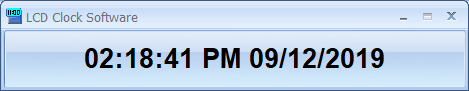 screenshot of lcd-clock-software