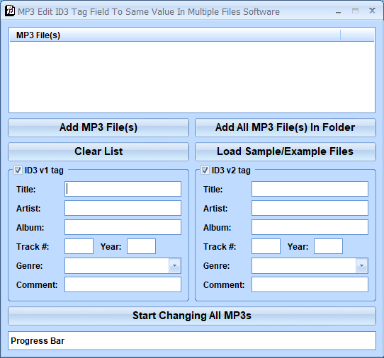 screenshot of mp3-edit-id3-tag-field-to-same-value-in-multiple-files-software