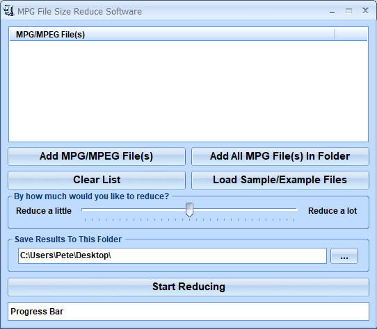 screenshot of mpg-file-size-reduce-software