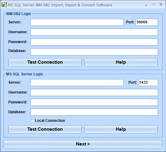 screenshot of ms-sql-server-ibm-db2-import,-export-and-convert-software