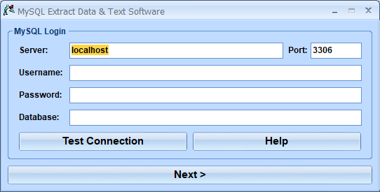 screenshot of mysql-extract-data-and-text-software