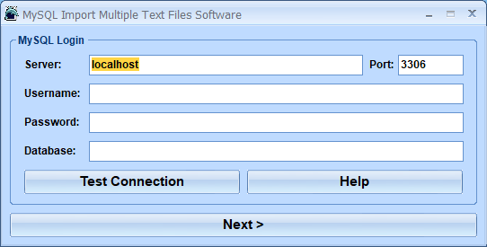 screenshot of mysql-import-multiple-text-files-software