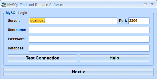 screenshot of mysql-find-and-replace-software
