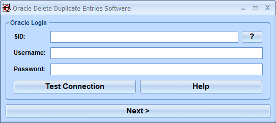 screenshot of oracle-delete-duplicate-entries-software