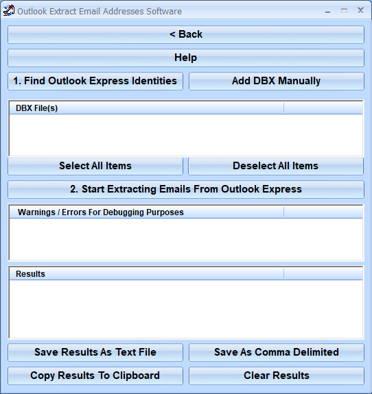 screenshot of outlook-extract-email-addresses-software