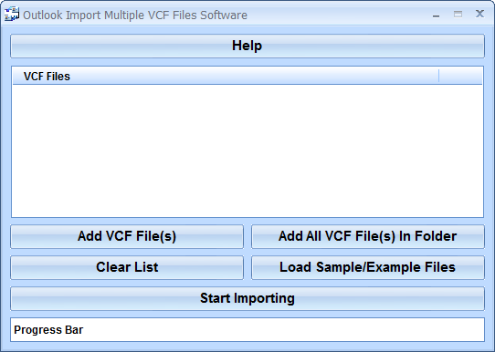 screenshot of outlook-import-multiple-vcf-files-software