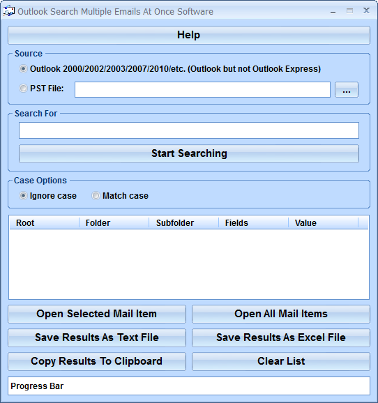 screenshot of outlook-search-multiple-emails-software