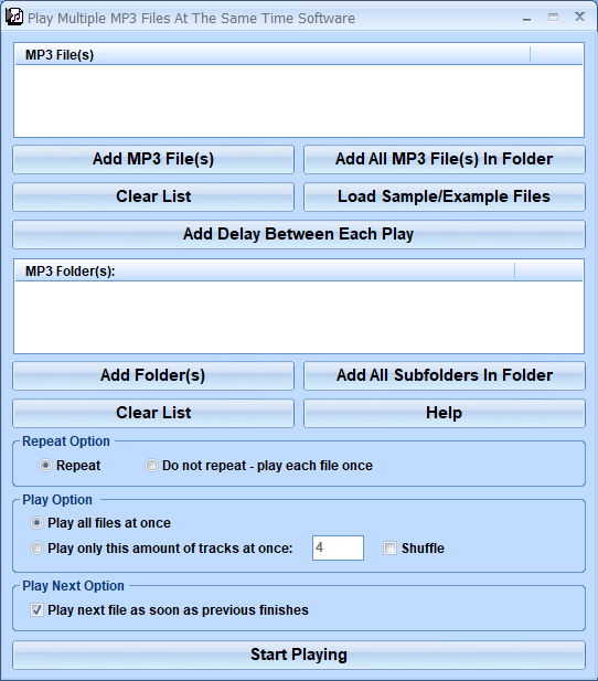 screenshot of play-multiple-mp3-files-at-the-same-time-software