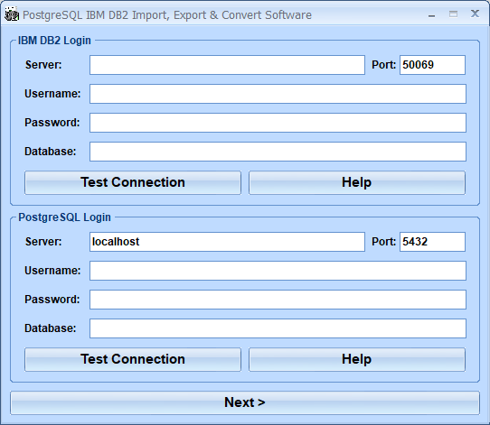 screenshot of postgresql-ibm-db2-import,-export-and-convert-software