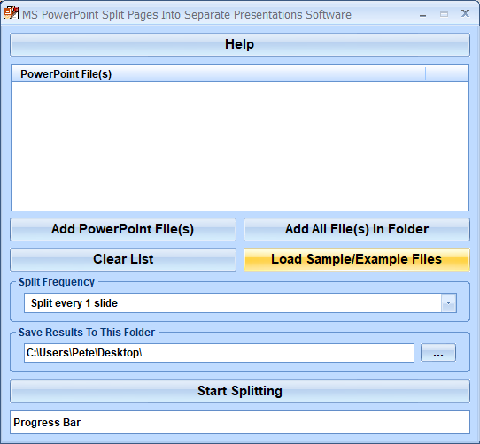 screenshot of ms-powerpoint-split-pages-into-separate-presentations-software