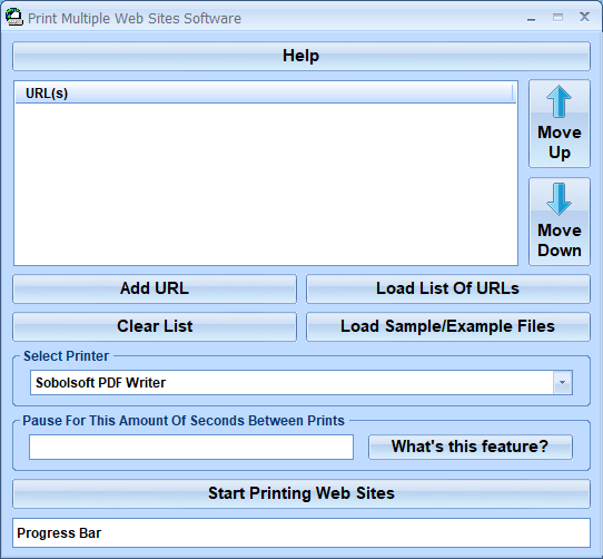 screenshot of print-multiple-web-sites-software