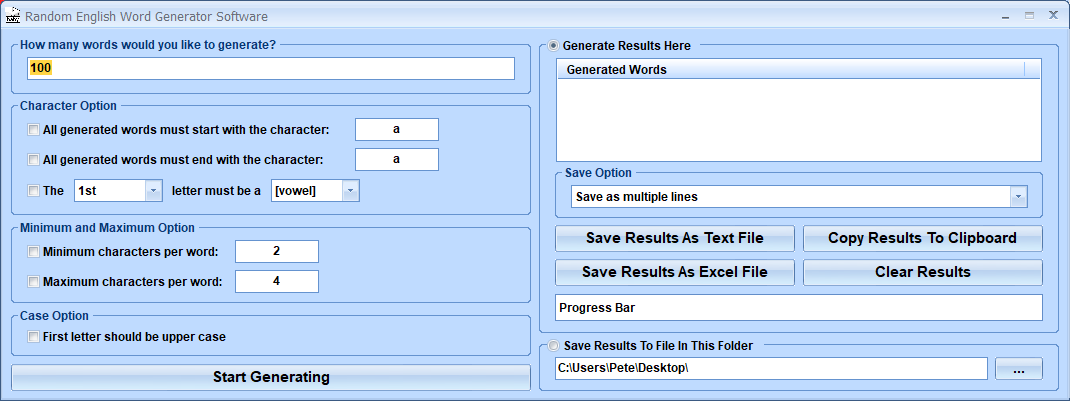 Random English Word Generator Software
