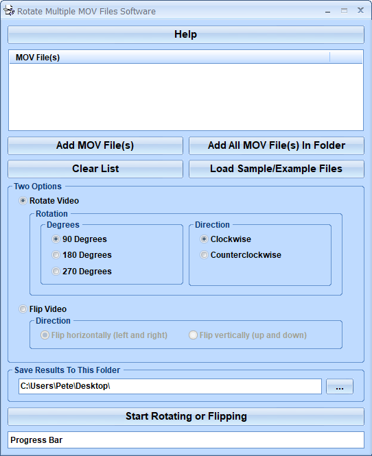 screenshot of rotate-multiple-mov-software
