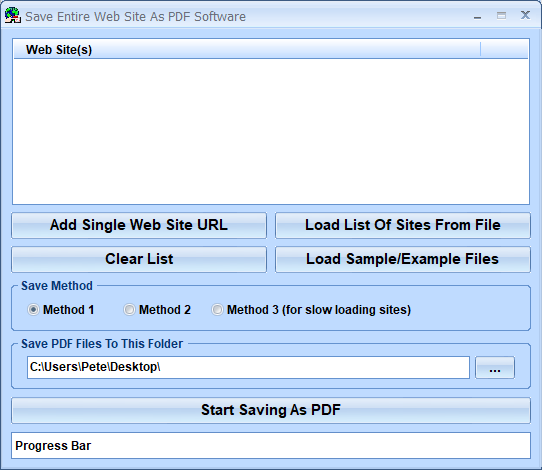 screenshot of save-entire-web-site-as-pdf-software