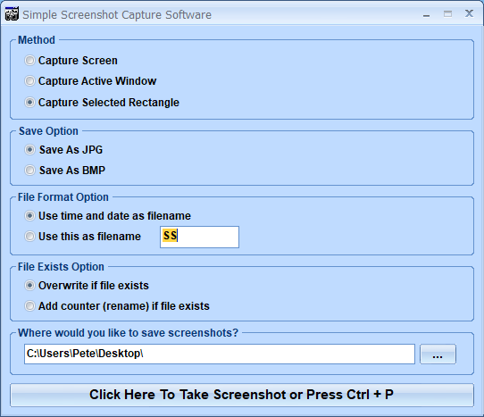 screenshot of simple-screenshot-capture-software