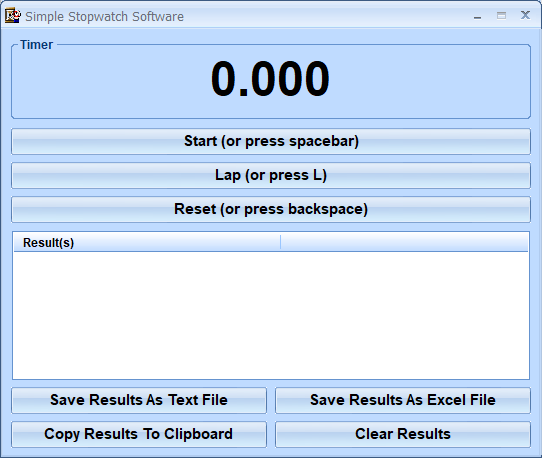 screenshot of simple-stopwatch-software