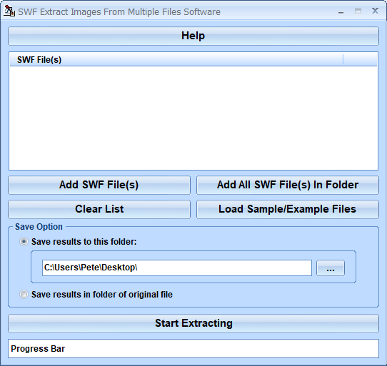 screenshot of swf-extract-images-from-multiple-files-software