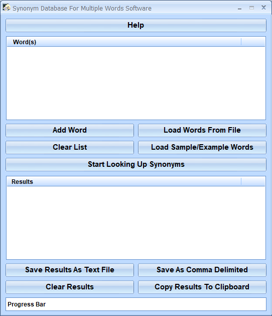 screenshot of synonym-database-for-multiple-words-software
