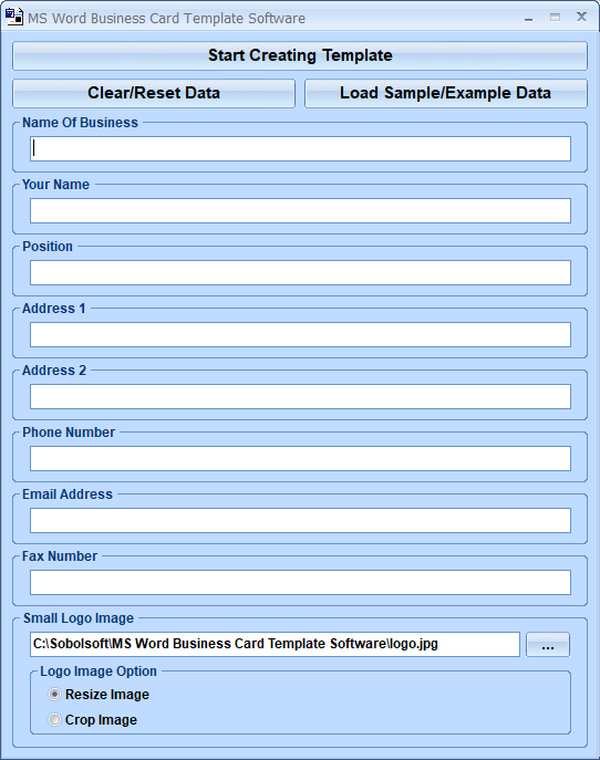 screenshot of ms-word-business-card-template-software