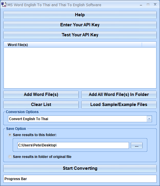 screenshot of ms-word-convert-documents-from-english-to-thai-and-thai-to-english-software