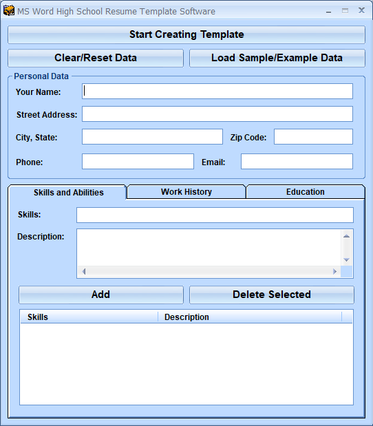 screenshot of ms-word-high-school-resume-template-software