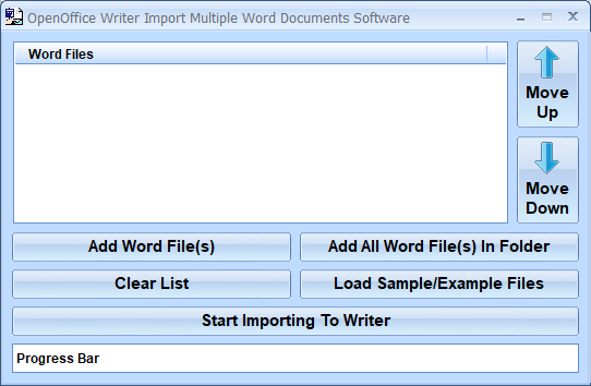 screenshot of openoffice-writer-import-multiple-word-documents-software