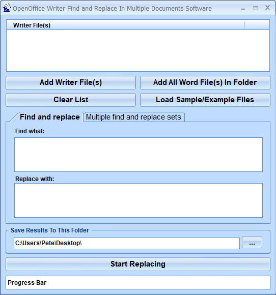 screenshot of openoffice-writer-find-and-replace-in-multiple-documents-software