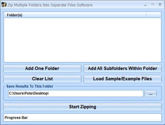 screenshot of zip-multiple-folders-into-separate-files-software